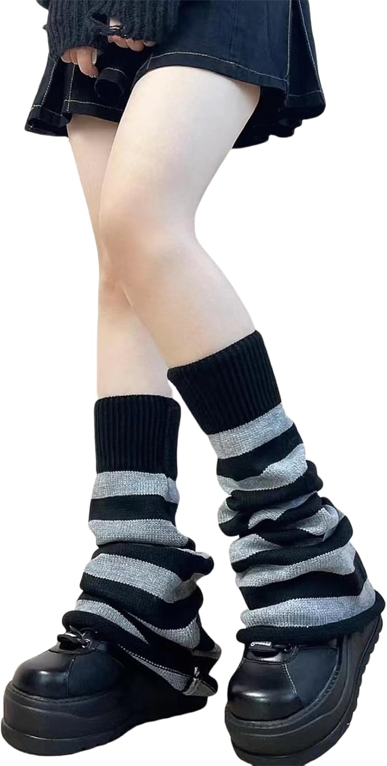 Insdark Goth Leg Warmers for Women Rave Cute Y2k Harajuku Punk Scenecore Alt Emo - Image 1